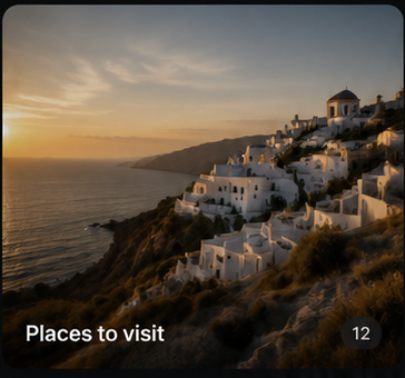 Places to visit — a personal space inside Living Canvas